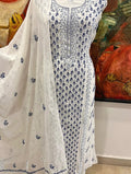 Indian Chiknkari With Embellishments Pearls Sequence Cutdana\